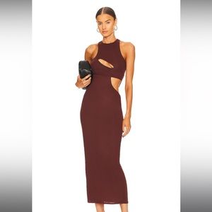 Revolve x NBD Guillerma Dress in Cocoa Brown